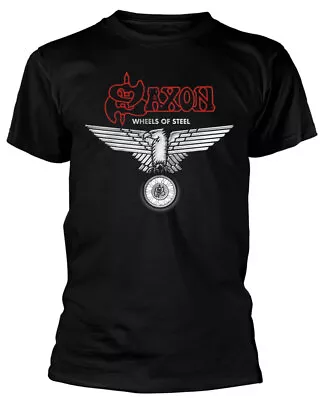 Buy Saxon Wheels Of Steel Black T-Shirt NEW OFFICIAL • 16.59£