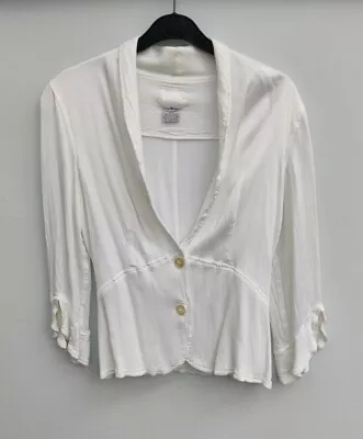 Buy Beautiful Vintage Ghost White Satin  Jacket Size Petite 8 6 UK • 25£