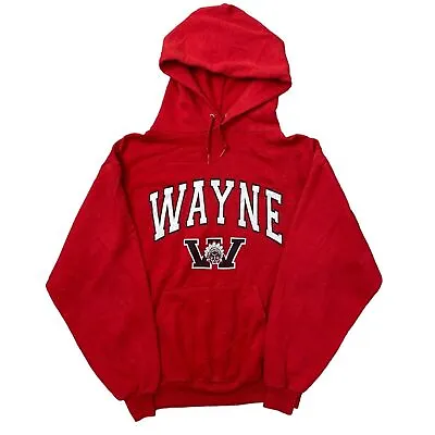 Buy Jerzees Red Hoodie USA Graphic Print Wayne Pullover Sweatshirt Mens Medium • 18.99£