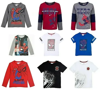 Buy Kids Official Marvel Ultimate Spiderman Long And Short Sleeve T-Shirt Ages 3-8 • 5.99£