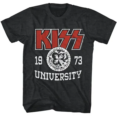 Buy Kiss University 1973 Band Logo Rock And Roll Over Men's T Shirt Rock Music Merch • 40.90£