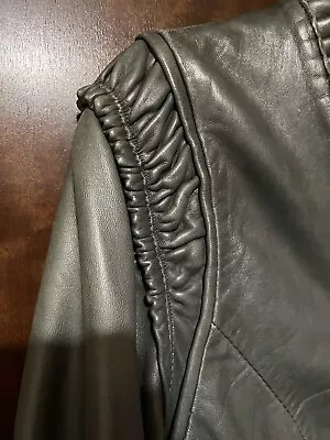 Buy HELIUM Leather Jacket 10 Military Steampunk Army Black Coat Punk Soft 8 Ladies • 24.99£