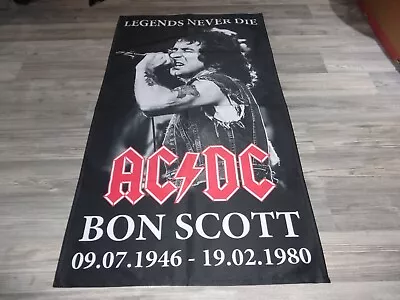 Buy AC-DC AC/DC Flag Flagge Poster Heavy Metal Hard Rock Bon Scott Legend Dio • 25.69£
