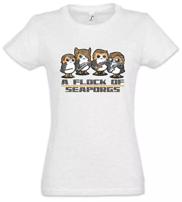 Buy A Flock Of Seaporgs Women T-Shirt Star Porg Porgs Fun Wars Band Music Teacher • 21.54£
