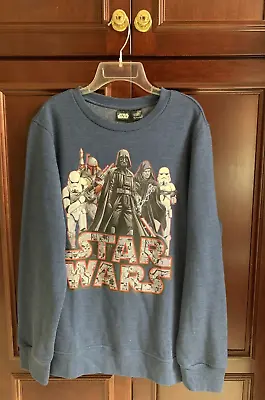 Buy Youth XL Blue Star Wars Sweatshirt Darth Vader Sidious Storm Troopers Boba Fett • 19.64£