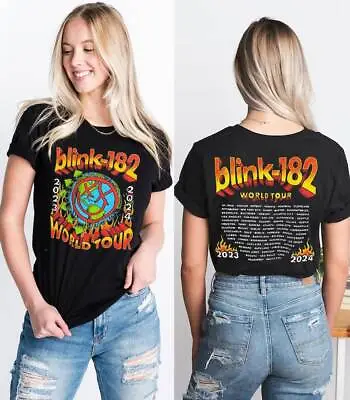 Buy Blink 182 The World Tour 2024 Shirt, Blink 182 Rock N' Roll, Retro Vintage • 53£