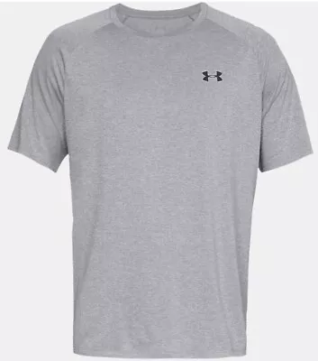 Buy Mens Under Armour Heat Gear Tech Tee Shirt. Size Lge. Colour Grey. NWT. RRP £28 • 16.50£