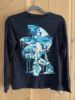Buy Sonic The Hedgehog Long Sleeve Navy T-Shirt - Age 12 • 0.99£
