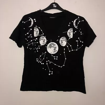 Buy Restyle Moon Phases Constellations Stars Geometric Black T Shirt Cut Out Choker  • 19.99£