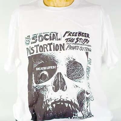 Buy Social Distortion Hardcore Punk Rock Short Sleeve White Unisex T-shirt S-3XL • 14.99£
