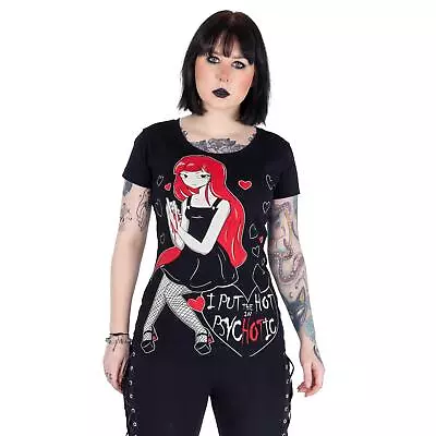 Buy Cupcake Cult Psychotic T Black Ladies Goth Emo Punk Alternative Gothic • 17.99£