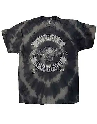 Buy Avenged Sevenfold T Shirt Deathbat Crest Official Unisex Dip Dye Charcoal Grey • 17.95£
