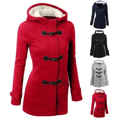 Buy Ladies Winter Jackets Thick Hooded Outwear Coats Female Zip Causal Overcoat • 27.72£