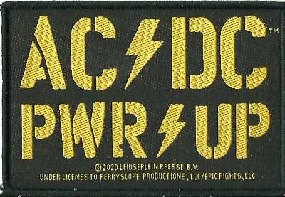 Buy AC/DC AC-DC ACDC PWR UP Logo 2020 - WOVEN SEW ON PATCH - Official Merch ANGUS • 1.99£