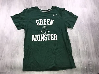 Buy Vintage Boston Red Sox Green Monster Graphic Print Tshirt By The Nike Tee Size L • 26£