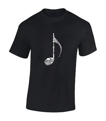 Buy Death Music Note Mens T Shirt Cool Musician Band Gift Idea Guitar Player New • 8.99£