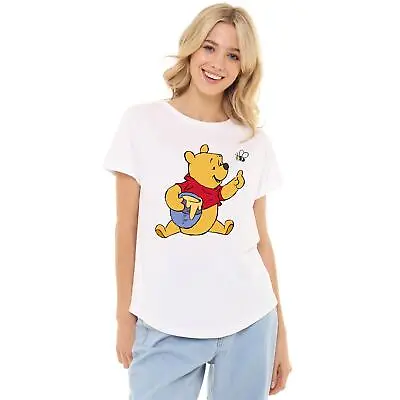 Buy Disney Womens Fashion T-Shirt Winnie The Pooh Bear Honey Bee S-XL Official • 13.99£