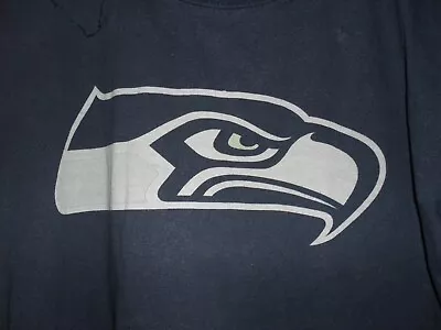 Buy Seattle Seahawks NFL Team Apparel American Football Navy Blue T Shirt - Size L • 9.99£