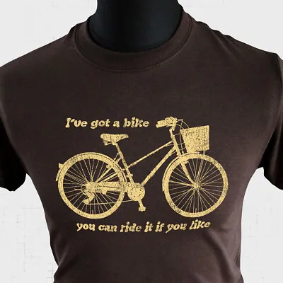 Buy I've Got A Bike T Shirt Pink Floyd Tribute Syd Barrett Roger Waters 60's Brown • 13.99£