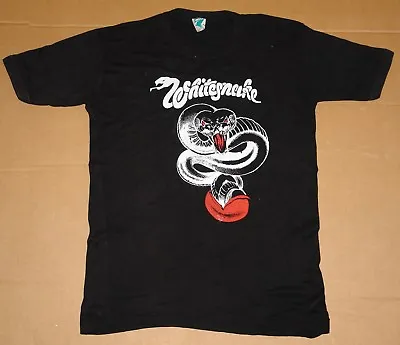 Buy Whitesnake Official Authentic Vintage Black Uk Tour T-shirt 1979 Men's Small • 95£