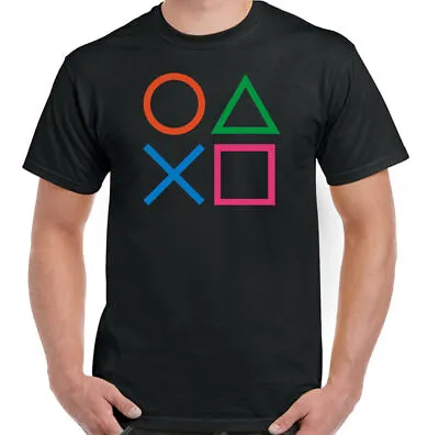 Buy PlayStation T-Shirt Buttons Mens Funny Gaming PS3 PS4 PS5 Retro Controller Top • 10.94£