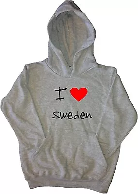 Buy I Love Heart Sweden Kids Hoodie Sweatshirt • 16.99£