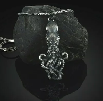 Buy Octopus Sea Animal Sailor Pendant Oxidized 925 Silver Gift Men Birthday • 99.19£
