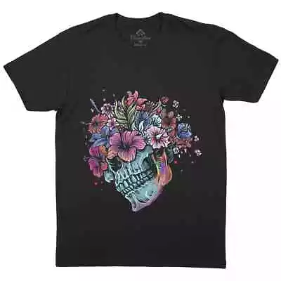 Buy Flowers Skull Mens T-Shirt Nature Art Orchids Color Hipster Floral P017 • 11.99£