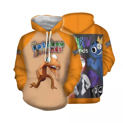 Buy Child Boy Rainbow Friends Long Sleeve Hoodie Hooded Sweatshirt Pullover Costumes • 13.74£