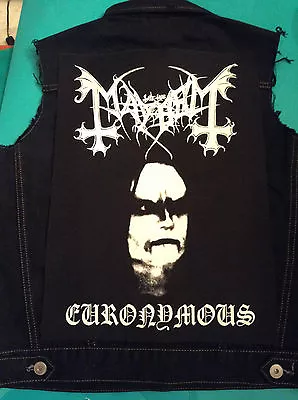 Buy Mayhem True Norwegian Black Metal Denim Cut-Off Battle Jacket Euronymous Dead • 76.99£