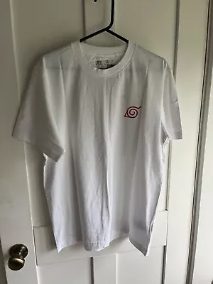 Buy BNWT Uniqlo NARUTO 20th Anniversary Size Medium White COTTON T-Shirt • 15£