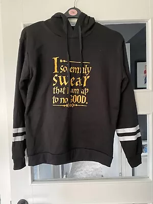 Buy Harry Potter Black Hoodie 'I Solemnly Swear That I Am Up To No Good' Size 12 • 4£
