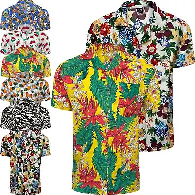 Buy Mens Summer Printed Hawaii Shirt Floral Pineapple Watermelon Relaxed Beach Top • 7.99£
