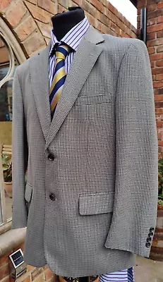 Buy Smart Green Dogtooth Tweed  Look Country Jacket Size 40 Short By Hudson Harbour • 30£