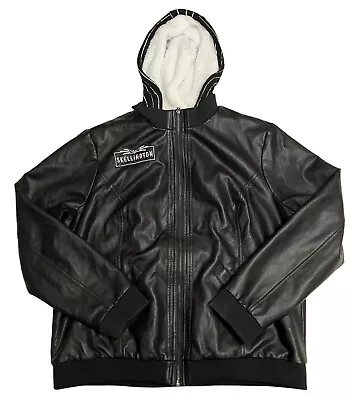 Buy The Nightmare Before Ch Jack Skellington Faux Leather Jacket Hoodie Sz. 2 • 9.43£