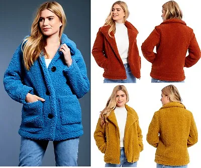 Buy EX STORE Coat High Quality Fleece Women Jacket Funnel Teddy Thermal Long Sleeve • 13.99£