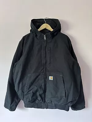 Buy Carhartt Men’s Detroit Hooded Insulated Jacket XL Brand New Black RRP £180 • 89£