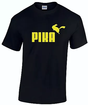 Buy Mens PIKA T Shirt Poke Mon Funny Inspired  - Pika Chu Tee Tshirt Funny Retro NEW • 9.99£