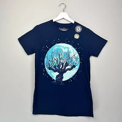 Buy Harry Potter T Shirt Mens Small Blue Glow In The Dark Marauders Short Sleeve • 8.99£