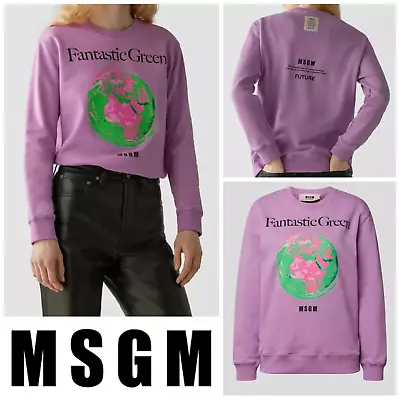 Buy MSGM Sweatshirt Size UK 6 Int XS Fantastic Green Organic Cotton MADE IN ITALY • 80£