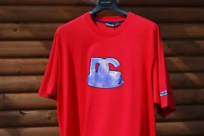 Buy SUPER RARE Dolce & Gabbana  Portal  Red T-Shirt (D&G Unisex Size L/EU52) • 249.99£