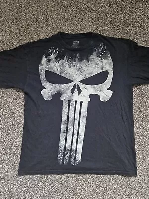 Buy Marvel Punisher Skull Logo T Shirt - Size XL. • 12.99£