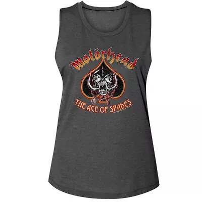 Buy Motorhead Ace Of Snaggletooth Women's Tank Spades Lemmy Heavy Metal Rock Band • 27£