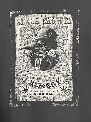 Buy Black Crowes Mens Large Vintage Remedy Tour Band Black T-Shirt Two Sided Retro • 44.39£