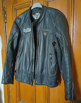 Buy Harley Davidson Biker Motorcycle Riding Jacket Mens Med Black Genuine Leather  • 149£