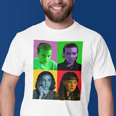 Buy Faces Of Eleven T-Shirt Top Tee -  Hawkins Upside Down Sci-FI Horror Drama TV • 7.99£