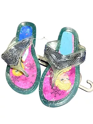 Buy Disney Store Frozen Elsa Flip Flop Sequence Shoes Girls Kids • 25£