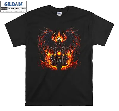 Buy Grim Repear Skull Angel Wing T-shirt Gift Hoodie Tshirt Men Women Unisex F209 • 11.95£