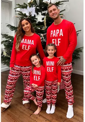 Buy In The Satyle Mens Red 'papa Elf' Printed Soft Pyjama Set Size S Soft New • 13.08£