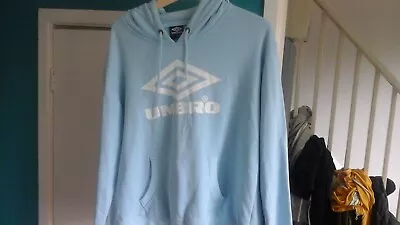 Buy Umbro Hooded Sweatshirt Light Blue Size Xl Good Condition • 15£